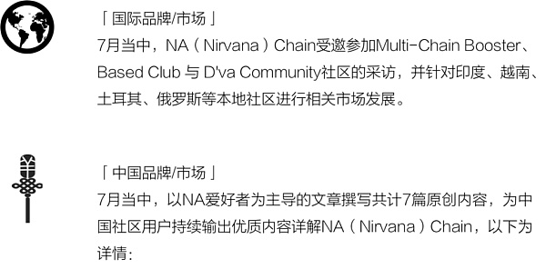 NA（Nirvana）Chain 7月项目简报