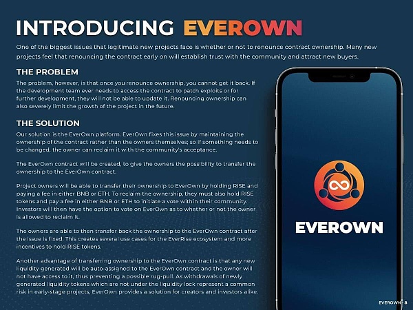EverRise 已于2021年9月8日推出Dapp EverOwn